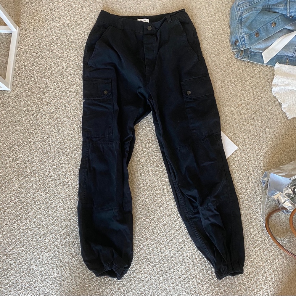 Topshop black cargo pants